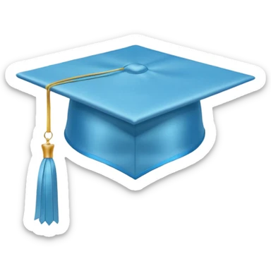 cappello da laurea per un corso terminato blu celeste danza aerea esame bello piccolo sticker