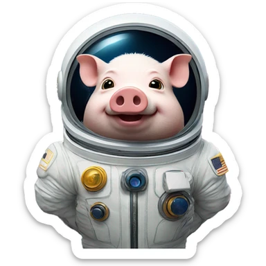 cochon dans l'espace  sticker