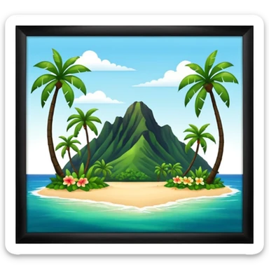 hawaiian island sticker