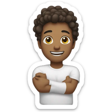 Me hugging the air sticker