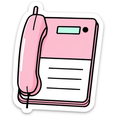 Pink caller id sticker