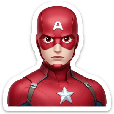 vision marvel body with red face from captain america: civil war sticker