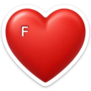 red heart on blue background and the letters F C B sticker