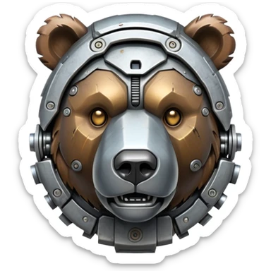 Grizzly Cyborg  sticker