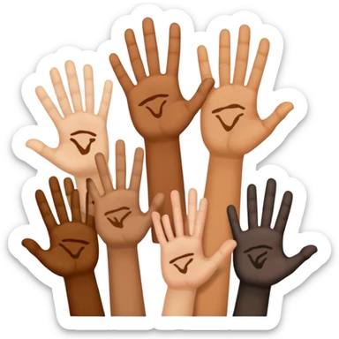 Make 7 hands each having names and the names are Oliver Aiden Ezra daddy mommy Amaya and ronin sticker