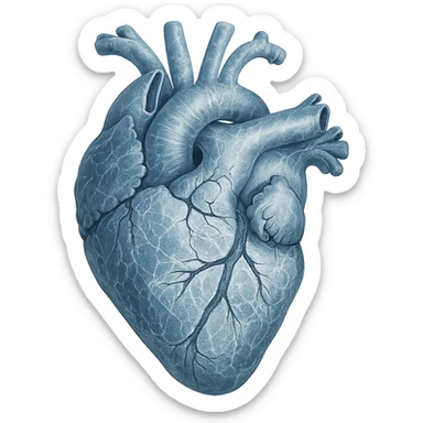 realistic digital art of a heart with a cracked ice pattern, no background sticker