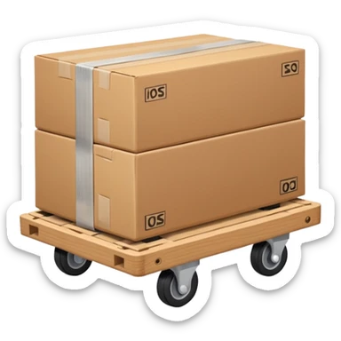 Furniture Dolly – with a sofa or boxes stacked on it sticker