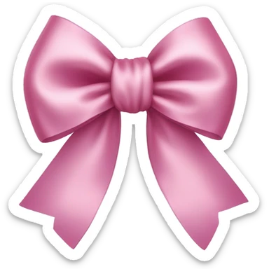 Pink satin bow  sticker