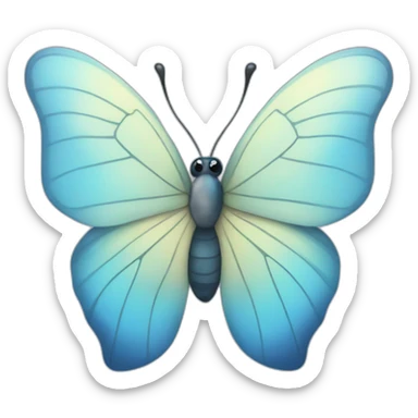 blue baby butterlfly sticker