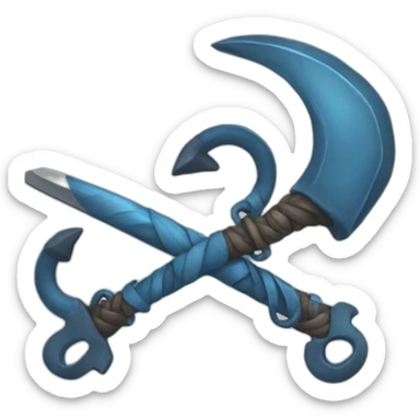 Blauer Haken sticker