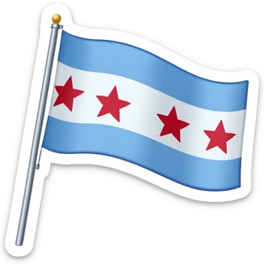 Chicago city flag sticker
