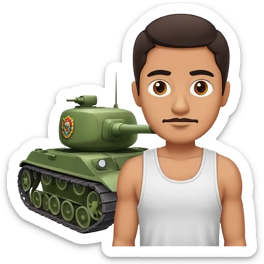 Mexican man in a tank top sticker