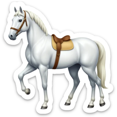 The white horse is realistic up close sticker