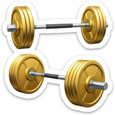 barbell silver sticker