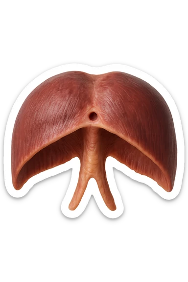 diaframma umano anatomico, iperrealistico 4k, isolato su sfondo bianco sticker