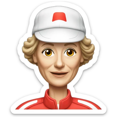 mama lauda - mom from miki lauda the f1 racer sticker