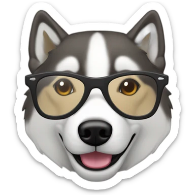 Browk husky in wayfarer sticker