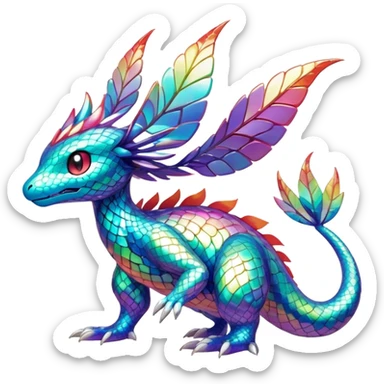 Shiny Exotic Pokémon-Fakémon-hybrid-creature (full body) sticker