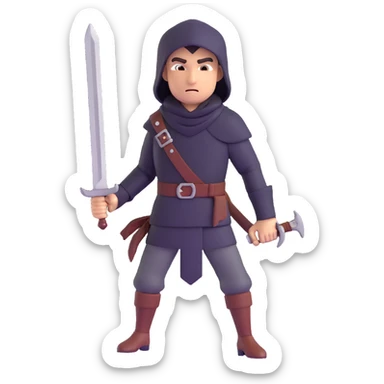 rogue thief with daggers sticker