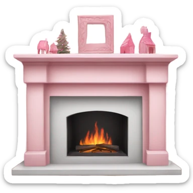 Winter Pink FirePlace sticker