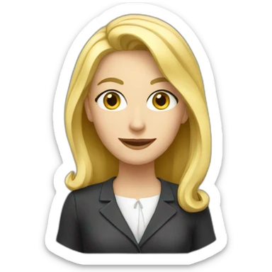 a blond french teacher women  sticker