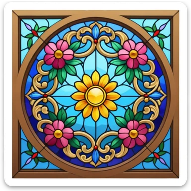 Stained glass window sticker
