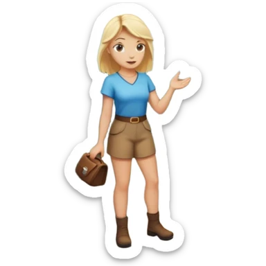 mountain 2 crossroads trails with rocks  two trails—one illuminated,, and one in darkness, representing reaction with a back of a blonde woman choosing the lighter path  sticker