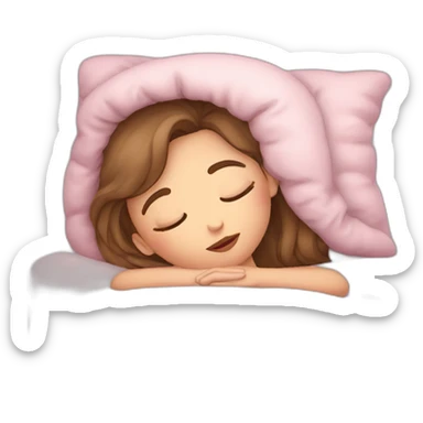 Girl sleep kiss sticker