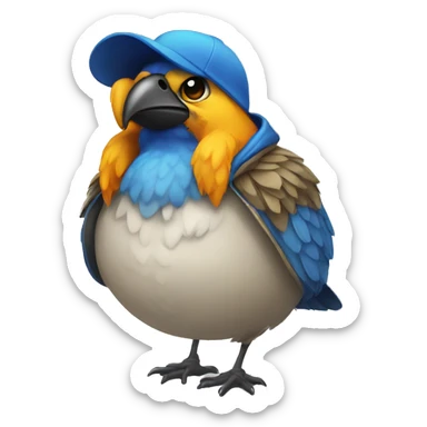 A bird with swag sticker