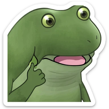 Tongue sticking out with hands sticker