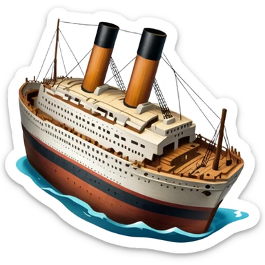 the wreck of the titanic sticker