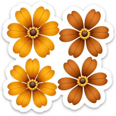 Flores marrones sticker