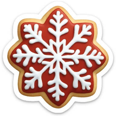 One big Red snowflake cookie sticker