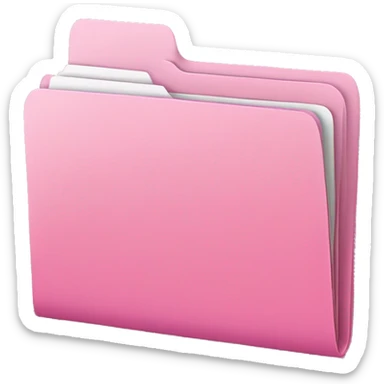 pink file folder sticker