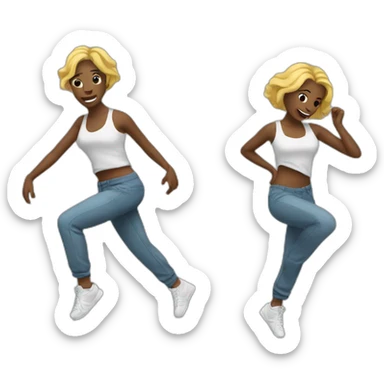 Dance hip-hop sticker