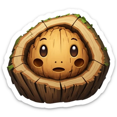 lump on a log  sticker