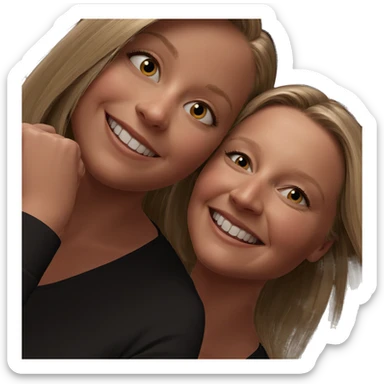 blonde girls smiling together sticker