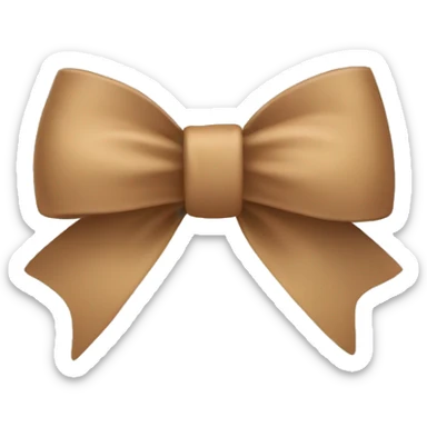Light Brown bow  sticker