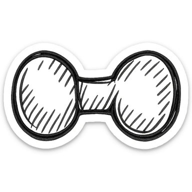 Pod Duang (bullet money), ancient Thai currency, silver, rounded barbell shape, hand-drawn sketch style sticker