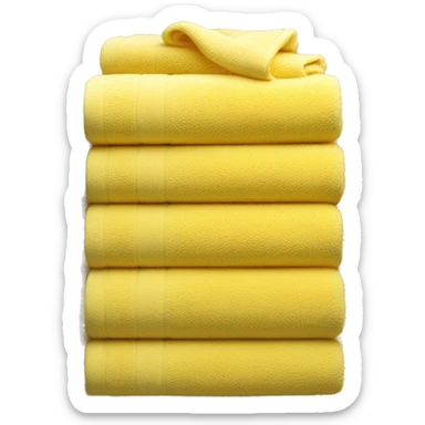 Yellow stacked towels sticker