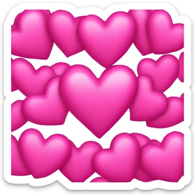 hot pink heart sticker