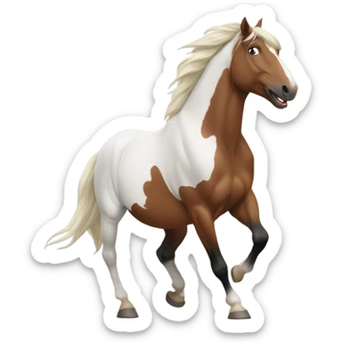 Horses rearing sticker