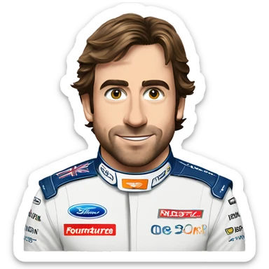 Coche de fórmula 1 aston Martin de Fernando Alonso sticker