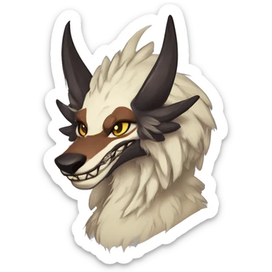 Cute Protogen-vernid-sergal-wickerbeast by griffsnuff & LiLaiRa & Falvie sticker