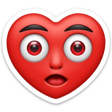 Red cross with eyes and mouth sticker