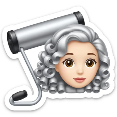 Hair curlers sticker