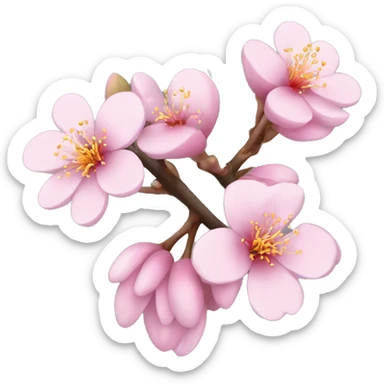 Light pink plum flower  sticker