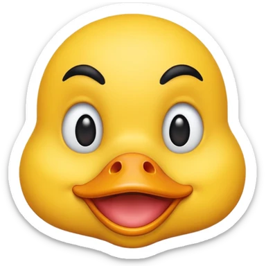 emoji face making duck lips (ios emoji style) sticker