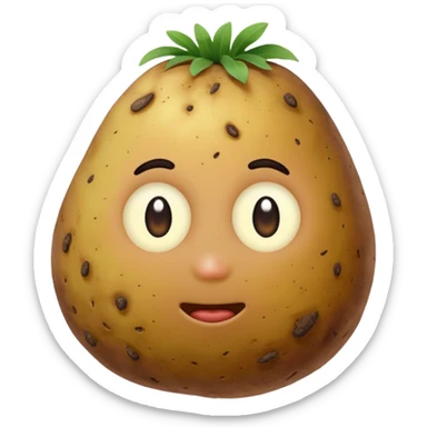 potato spud, back forward, no greens sticker