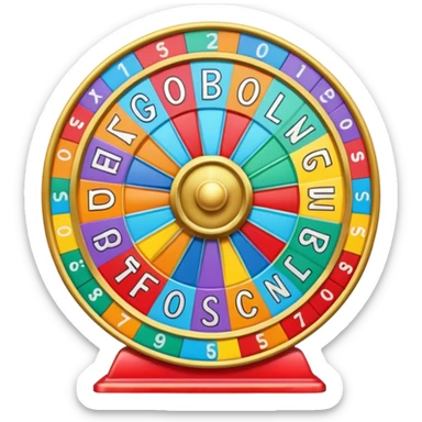   wheel of fortune game board sticker